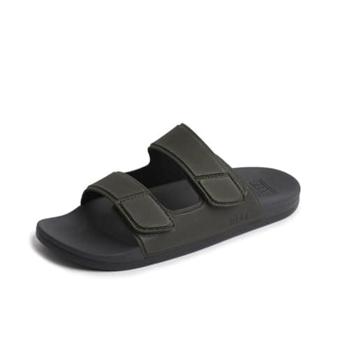REEF Men's Tradewind Cushion Slides, Adjustable Straps, Ultra Soft Footbed