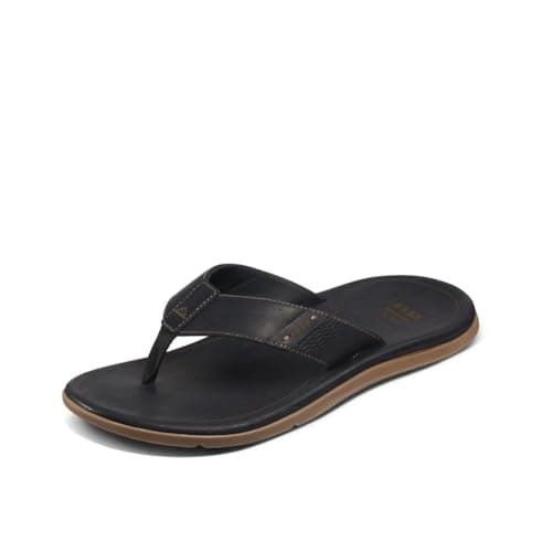 REEF Men's Leather Santa Ana Flip Flop - Classic Comfort