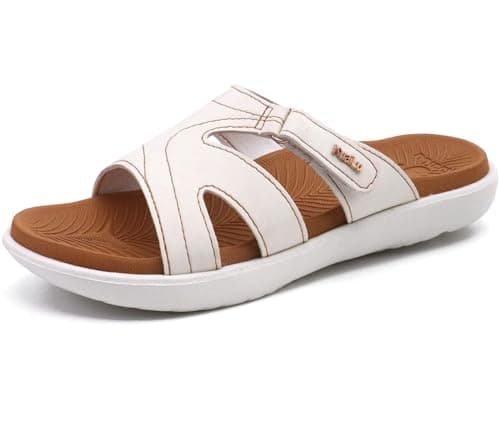 KuaiLu Women's Fashion Orthotic Yoga Mat Slides with Arch Support