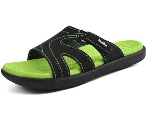 KuaiLu Women's Fashion Orthotic Yoga Mat Slides with Arch Support