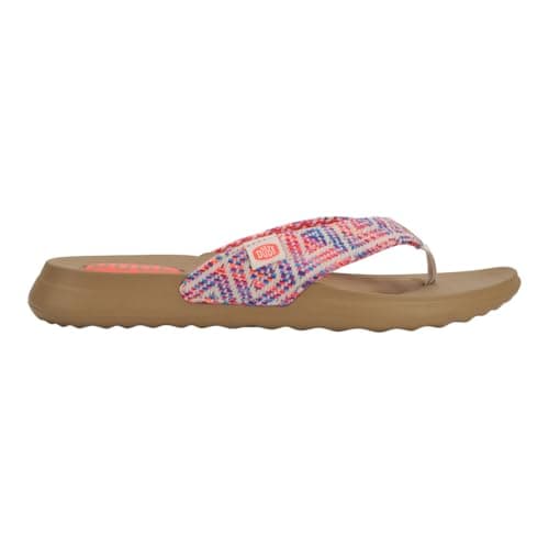 Hey Dude Christi Flip Women's Baja Blue/Pink/Multi Size 5 Sandals