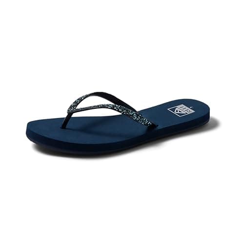 REEF Women's Stargazer Flip Flop, Lightweight & Soft Footbed, Glitter Strap