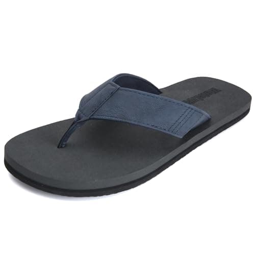 WateLves Men's Arch Support Flip-Flops for Summer Beach Pool Showers