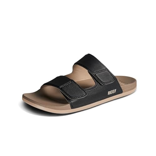 REEF Men's Tradewind Cushion Slides, Adjustable Straps, Ultra Soft Footbed