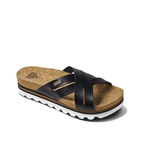 REEF Women's Hi-Cushion Bloom Platform Sandal, Vegan Leather X Strap