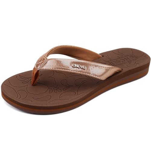ONCAI Women's Comfortable Summer Flip Flops with Arch Support