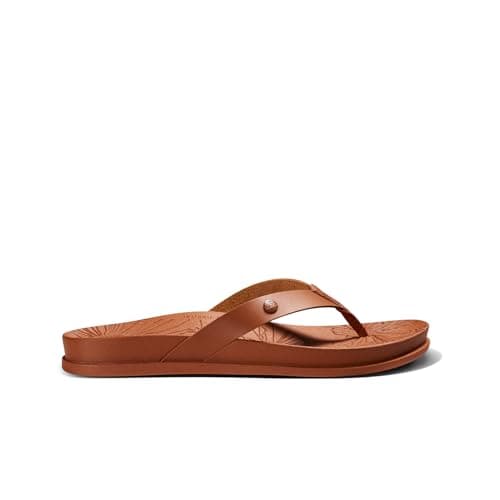 REEF Cushion Porto Cruz Women's Flip Flop, Soft Arch Support Sandal, Cocoa, 7