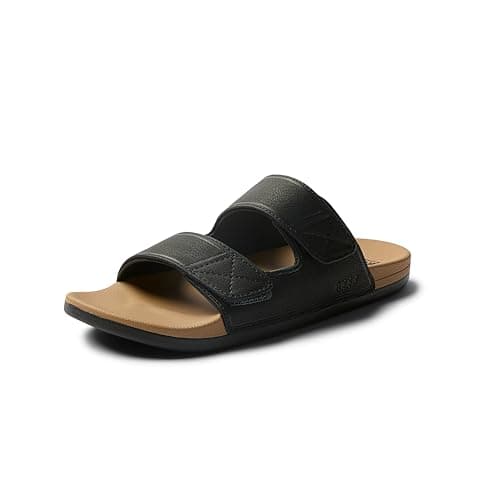 REEF Men's Tradewind Slides, Ultra Soft Footbed, Adjustable Velcro Straps
