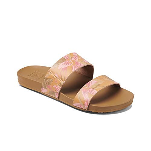 REEF Women's Vista Slide Sandal, Vegan Leather Strap
