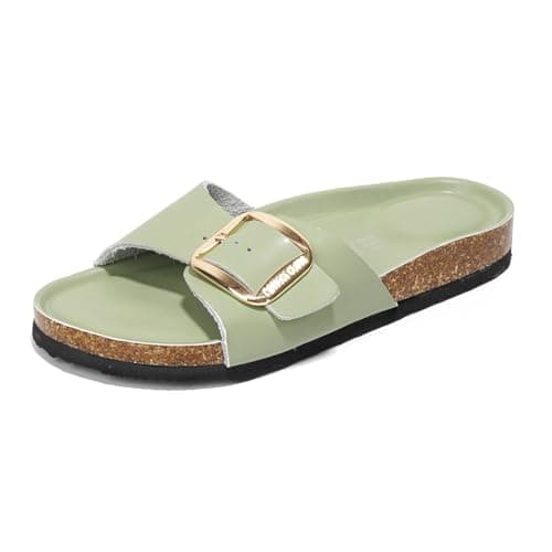 Project Cloud Women's Comfortable Memory Foam Genuine Leather Sandals
