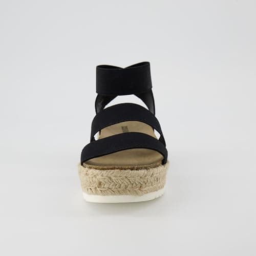 CUSHIONAIRE Women's Mandy Cork Espadrille Platform Sandal - Strappy Wedge