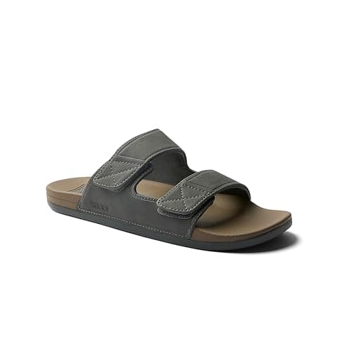 REEF Men's Tradewind Slides, Ultra Soft Footbed, Adjustable Velcro Straps