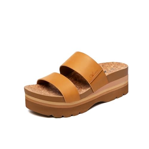 Athlefit Women's Summer Flatform Sandals with Arch Support