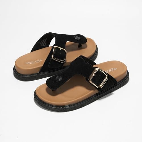 Freida Women's Genuine Suede Platform Sandals Memory Foam Insoles Summer Essentials