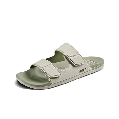 REEF Men's Tradewind Cushion Slides, Adjustable Straps, Ultra Soft Footbed