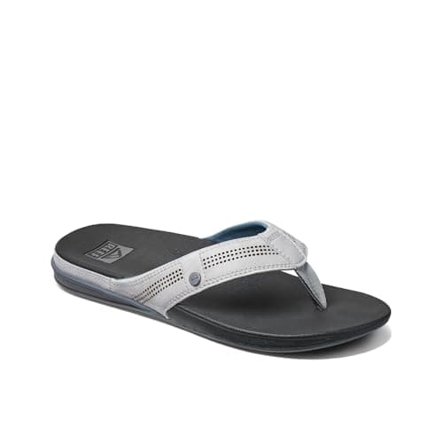 REEF Men's Lux Flip Flop, Ultra Soft Footbed, Full Grain Leather