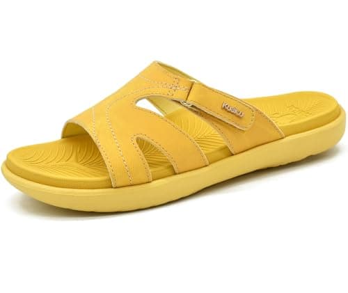 KuaiLu Women's Fashion Orthotic Yoga Mat Slides with Arch Support