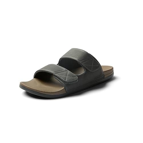 REEF Men's Tradewind Slides, Ultra Soft Footbed, Adjustable Velcro Straps