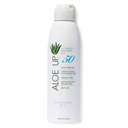 Aloe Up Continuous Sunscreen SPF 50 - Broad Spectrum UVA/UVB Protection - Moisturizing Coconut & Mango