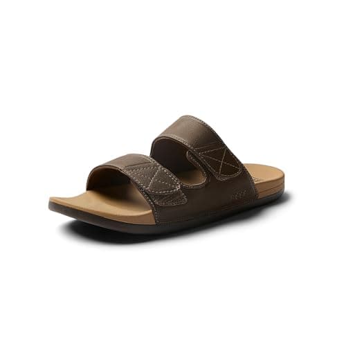 REEF Men's Tradewind Slides, Ultra Soft Footbed, Adjustable Velcro Straps