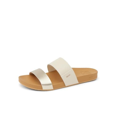 REEF Women's Vista Slide Sandal, Vegan Leather Strap