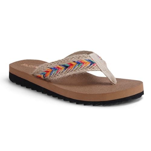 EZSURF Women's Arch Support Flip-Flops for Comfortable Yoga Mat Sandals