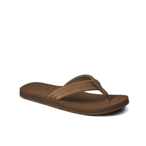 REEF Men's Groundswell Flip Flop Sandal, Premium Suede Straps
