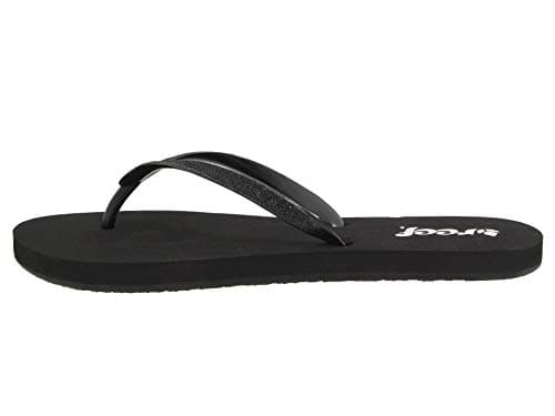 REEF Women's Stargazer Glitter Flip Flops | Soft Cushion, Waterproof (5 M US, Black)