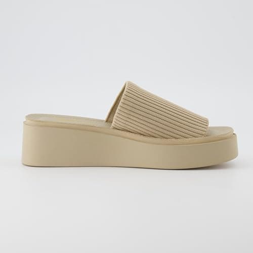 CUSHIONAIRE Women's Pim Knit Platform Sandal with Memory Foam
