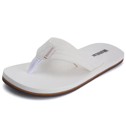 WateLves Men's Arch Support Flip-Flops for Summer Beach Pool Showers