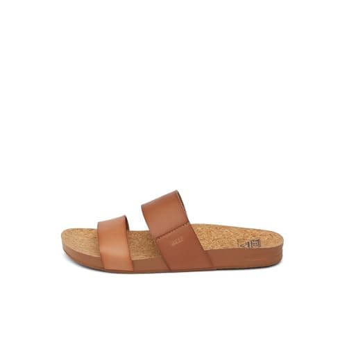 REEF Women's Vista Slide Sandal, Vegan Leather Strap