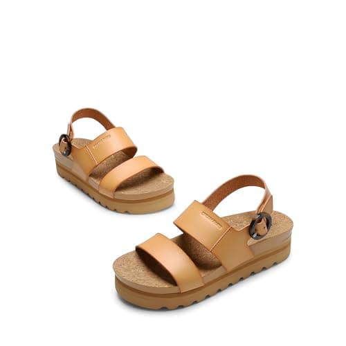 Dream Pairs Women's Comfortable Arch Support Cork Sole Flatform Sandals🐦Summer Beach Shoes