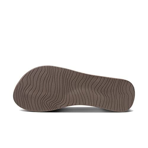 REEF Women's Scallop Flip Flop, Vegan Leather, Soft Cushion Footbed