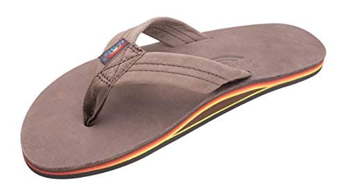 Men's Premier Leather Single Layer Rainbow Sandals