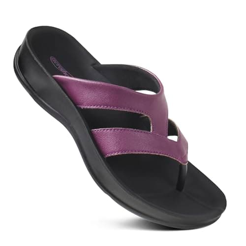 AEROTHOTIC Women's Strappy Arch Support Flip Flops Summer Essentials