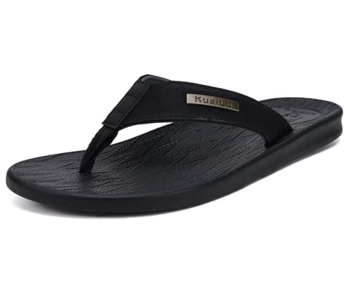 KuaiLu Mens Arch Support Summer Beach Flip FlopsComfortable Yoga Slippers