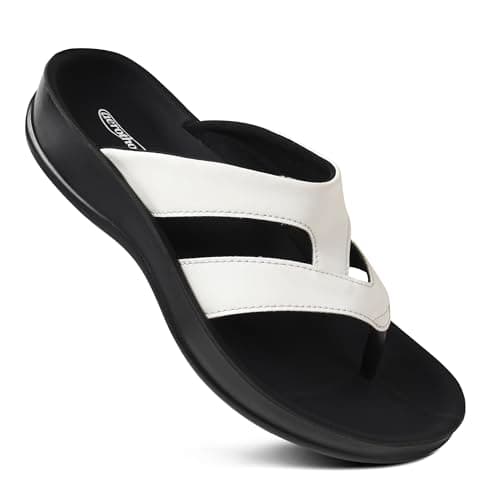 AEROTHOTIC Women's Strappy Arch Support Flip Flops Summer Essentials