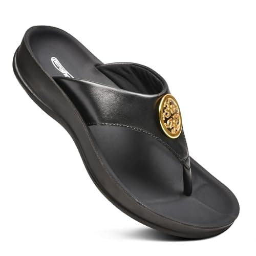 AEROTHOTIC Women's Strappy Arch Support Flip Flops Summer Essentials