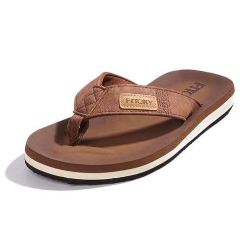 FITORY Men's Comfortable Flip-Flops for Beach and Slippers