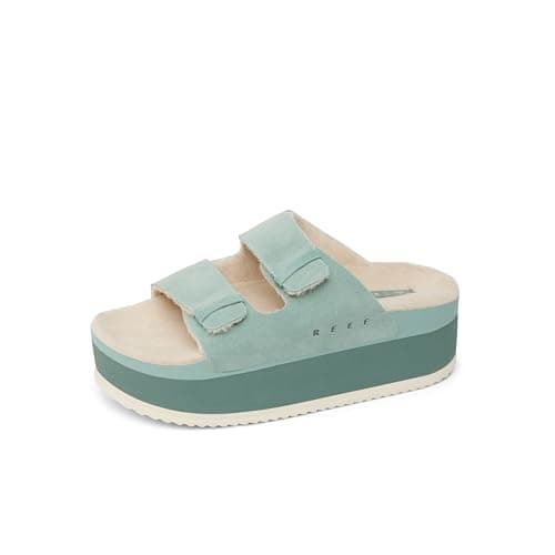 REEF Ojai Ciara Women's Platform Slide, Faux Fur Footbed