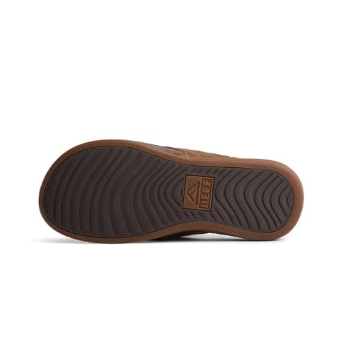 REEF Men's Lux Flip Flop, Ultra Soft Footbed, Full Grain Leather