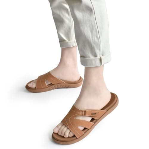 KuaiLu Women's Fashion Orthotic Yoga Mat Slides with Arch Support