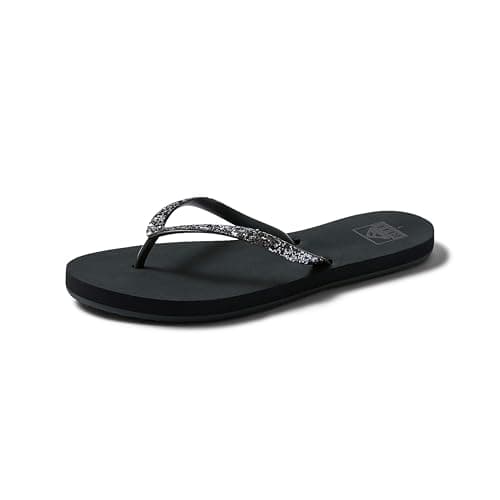REEF Women's Stargazer Flip Flop, Lightweight & Soft Footbed, Glitter Strap