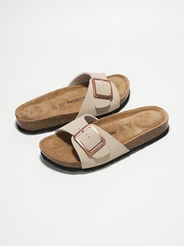 Project Cloud Women's Comfortable Memory Foam Genuine Leather Sandals