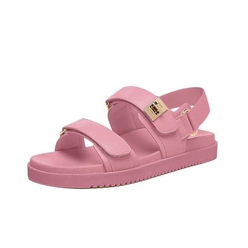 Rihero Women's Comfortable Flat Sandals with Adjustable Straps