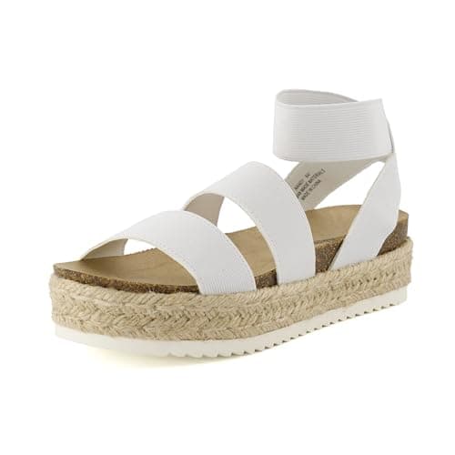 CUSHIONAIRE Women's Mandy Cork Espadrille Platform Sandal - Strappy Wedge