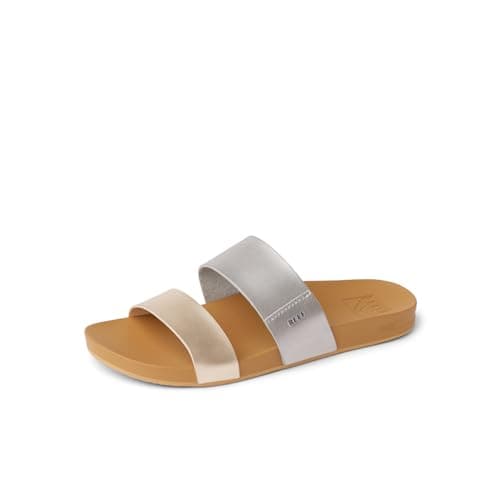 REEF Women's Cushion Vista Slide Sandals Comfortable Women's Flip Flops Beach Casual Summer Shoes Women's Size 8