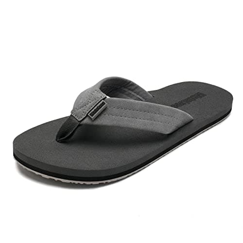 WateLves Men's Arch Support Flip-Flops for Summer Beach Pool Showers
