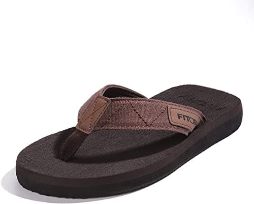 FITORY Men's Comfortable Flip-Flops for Beach and Slippers