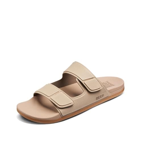 REEF Men's Tradewind Cushion Slides, Adjustable Straps, Ultra Soft Footbed